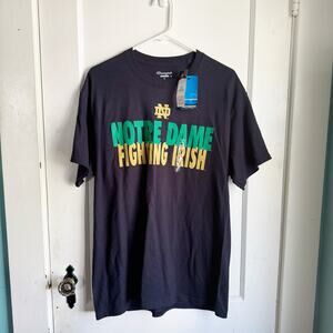 Champion Notre Dame Fighting Irish College Football T-Shirt New Size Large L